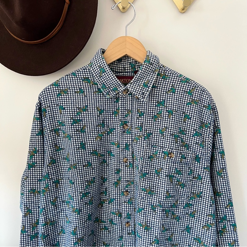 Vintage Oakton Limited Duck Print Flannel